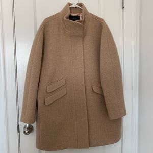 NWT J.Crew Cocoon Coat Stadium Cloth Wool Tan - 20